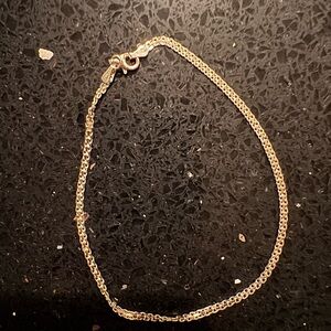 Silver tennis bracelet, 8in